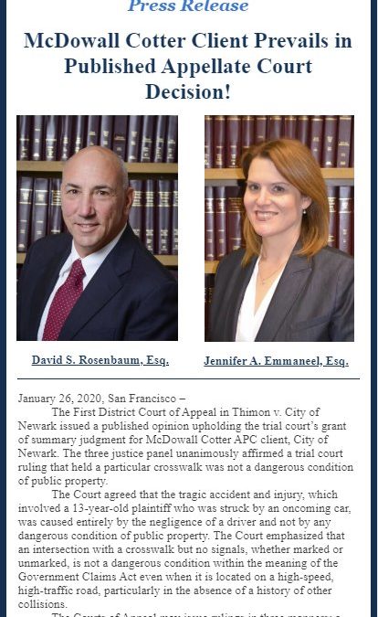 McDowall Cotter Prevails in Appellate Court Decision!